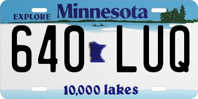 MN license plate 640LUQ