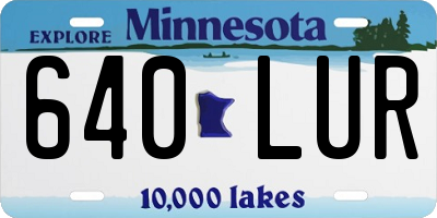 MN license plate 640LUR