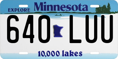MN license plate 640LUU