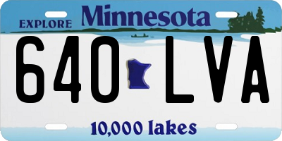 MN license plate 640LVA