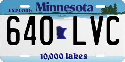 MN license plate 640LVC