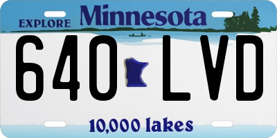 MN license plate 640LVD