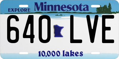 MN license plate 640LVE