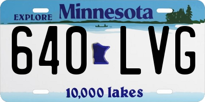 MN license plate 640LVG