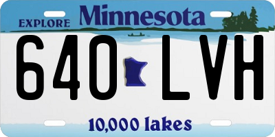 MN license plate 640LVH