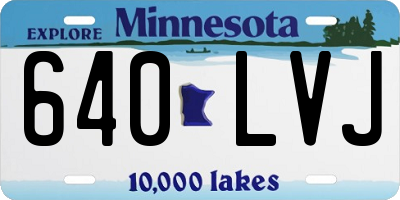 MN license plate 640LVJ
