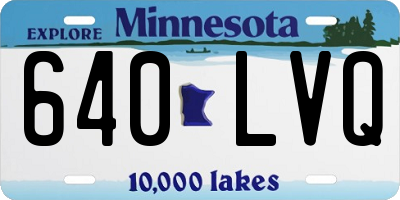 MN license plate 640LVQ