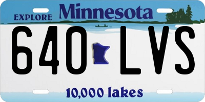 MN license plate 640LVS
