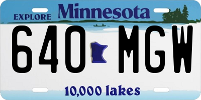MN license plate 640MGW