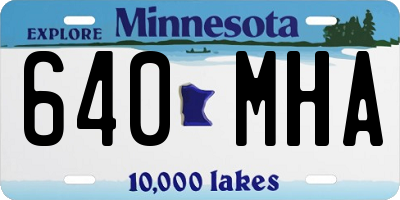 MN license plate 640MHA