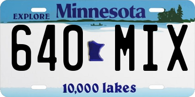 MN license plate 640MIX