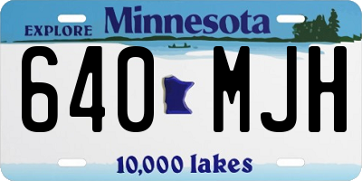 MN license plate 640MJH