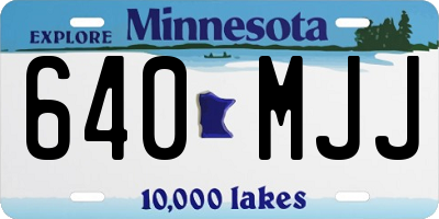 MN license plate 640MJJ