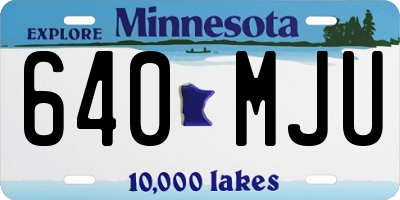 MN license plate 640MJU