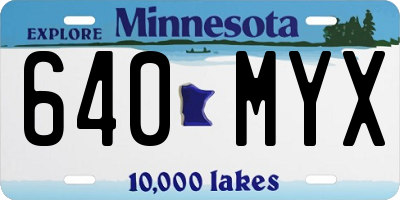 MN license plate 640MYX