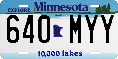 MN license plate 640MYY