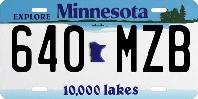 MN license plate 640MZB