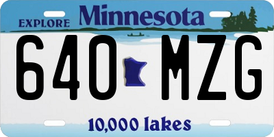 MN license plate 640MZG