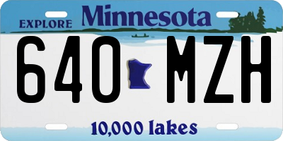 MN license plate 640MZH