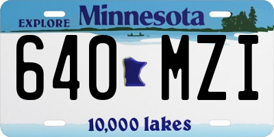 MN license plate 640MZI