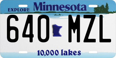 MN license plate 640MZL