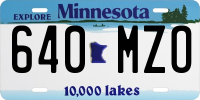 MN license plate 640MZO