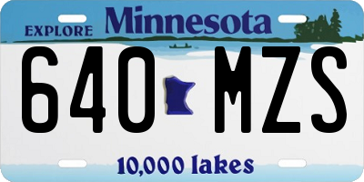 MN license plate 640MZS