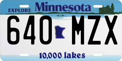 MN license plate 640MZX
