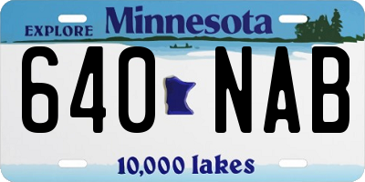 MN license plate 640NAB