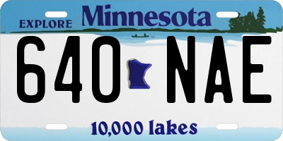 MN license plate 640NAE
