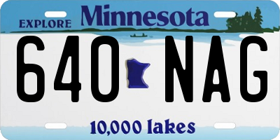 MN license plate 640NAG