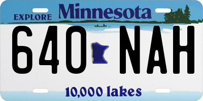 MN license plate 640NAH