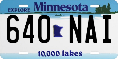 MN license plate 640NAI