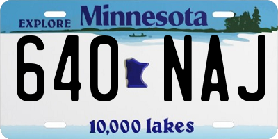 MN license plate 640NAJ