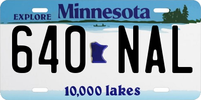 MN license plate 640NAL