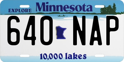 MN license plate 640NAP