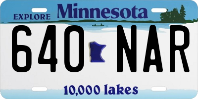 MN license plate 640NAR