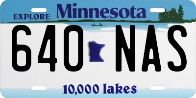 MN license plate 640NAS