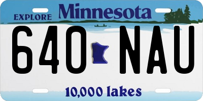MN license plate 640NAU