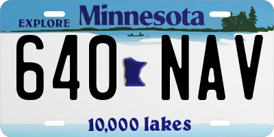 MN license plate 640NAV