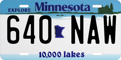MN license plate 640NAW