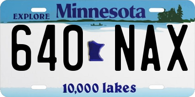 MN license plate 640NAX