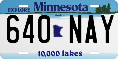 MN license plate 640NAY