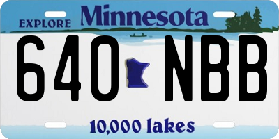 MN license plate 640NBB