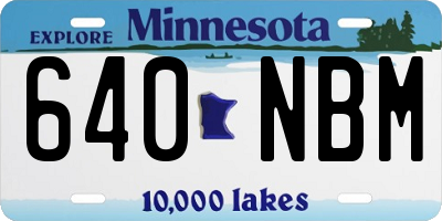 MN license plate 640NBM