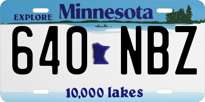 MN license plate 640NBZ