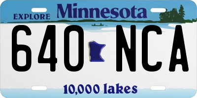 MN license plate 640NCA