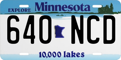 MN license plate 640NCD