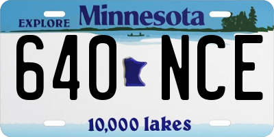 MN license plate 640NCE
