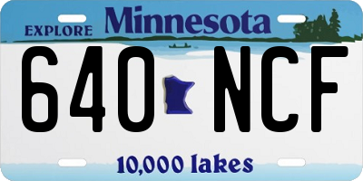 MN license plate 640NCF